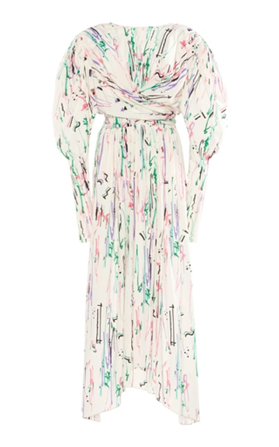 Shop Isabel Marant Filao Printed Silk-blend Midi Dress