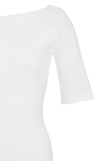 Shop Acne Studios Eman Stretch-cotton Bodysuit In Ivory