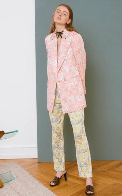 Shop Hofmann Copenhagen Daria Quilted Print Jacket In Pink