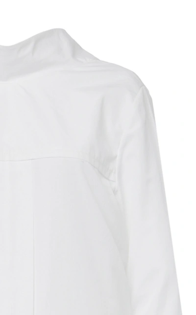 Shop Jil Sander Miranda Asymmetric Cotton Dress In White