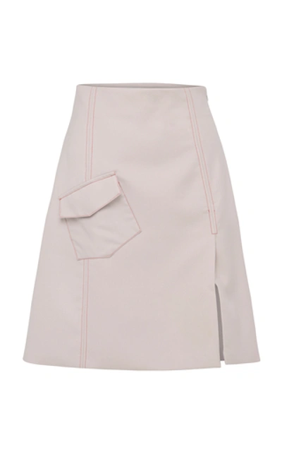 Shop Anna Quan Kartia Crepe Mini Skirt In Neutral