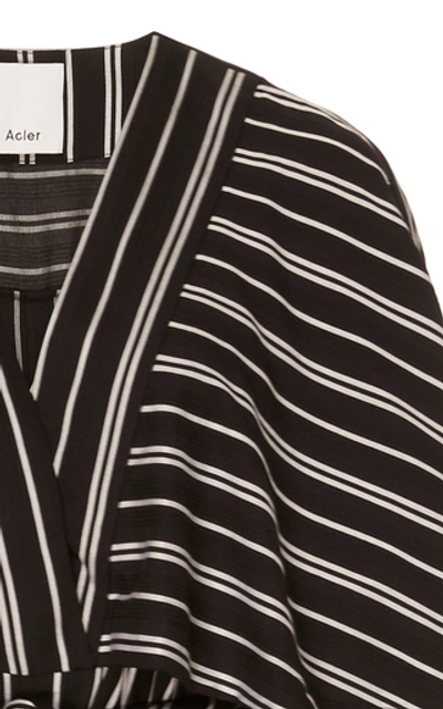 Shop Acler Cresler Striped Shirt In Navy