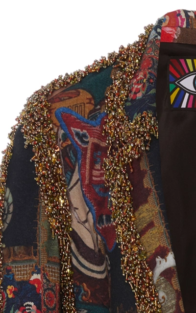 Shop Libertine Memento Mori Beaded Seams Jacket In Multi