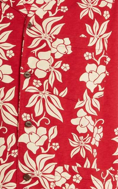 Shop Rrl Printed Cotton Camp Shirt In Red