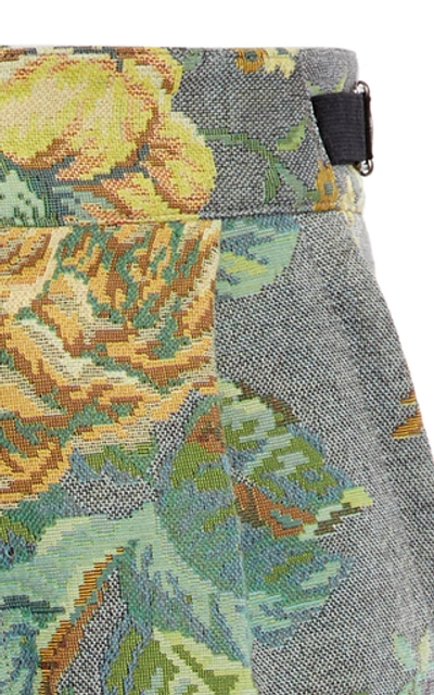 Shop Givenchy Floral-jacquard Cotton-blend Cargo Pants In Grey