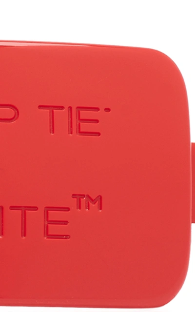 Shop Off-white Ziptie Acetate Hair Clip In Red