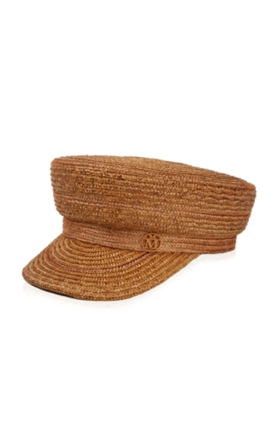 Shop Maison Michel Abby Straw Hat In Brown