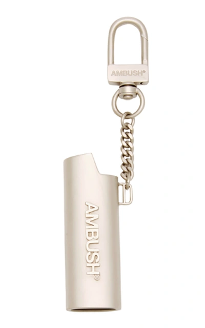 Shop Ambush Brass Lighter Case Keychain In Silver