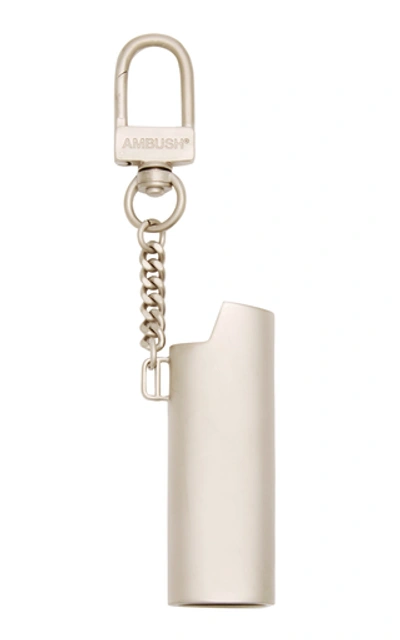 Shop Ambush Brass Lighter Case Keychain In Silver