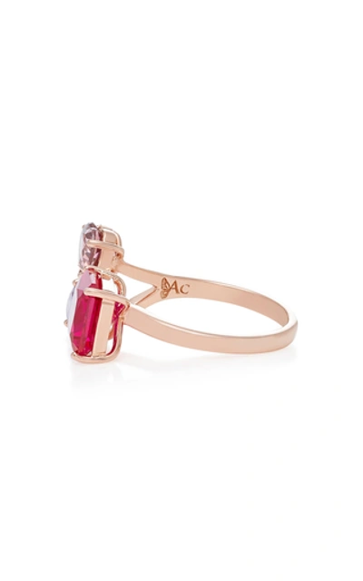 Shop Anabela Chan Orion Ruby 18k Rose Gold Vermeil Ring In Multi