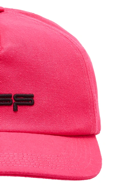 Shop Off-white Logo Cotton Baseball Cap In Pink