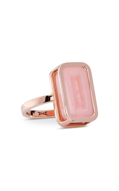 Shop Alina Abegg Pfefferminz Opal 14k Rose Gold Ring In Pink