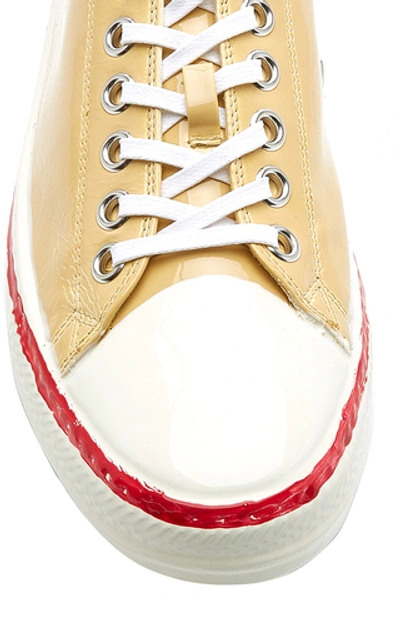 Shop Marni Low-top Canvas Sneakers In White