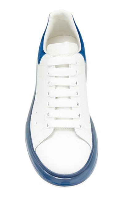 Shop Alexander Mcqueen Transparent-sole Leather Sneakers In White