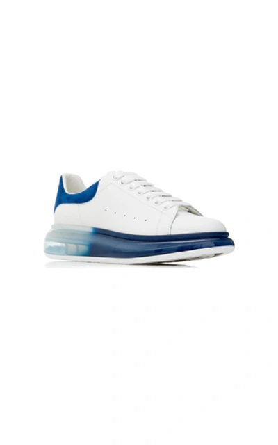 Shop Alexander Mcqueen Transparent-sole Leather Sneakers In White