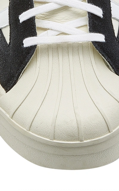 Shop Y-3 Yohji Pro Chunky Leather Sneaker-boots In Black/white