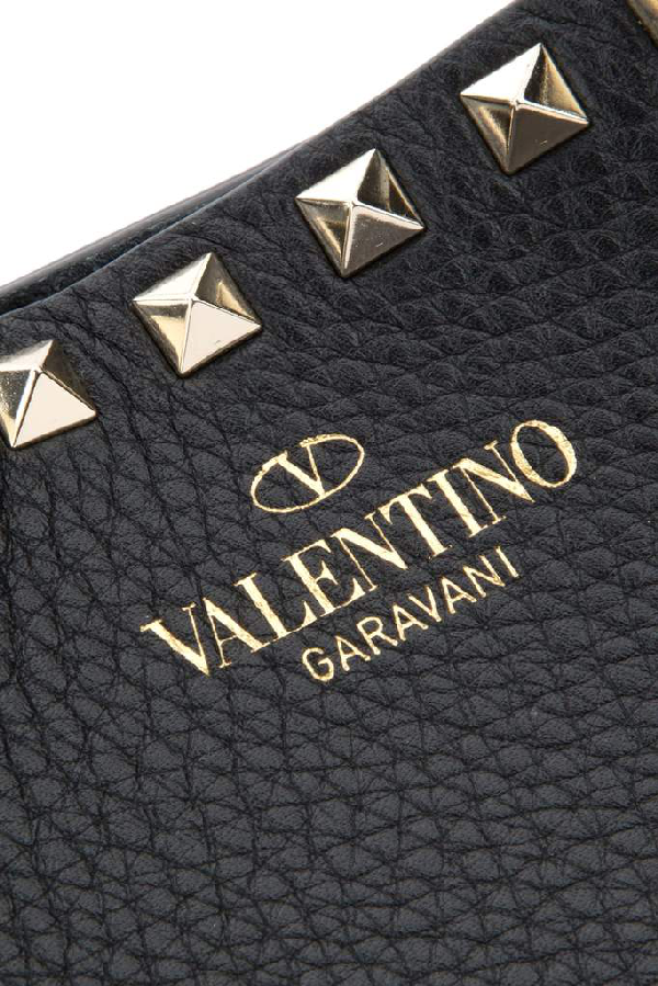 Valentino Garavani Rockstud Logo Tote Bag In Black | ModeSens
