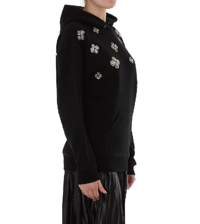 Shop Givenchy Embellished Hoodie In Black