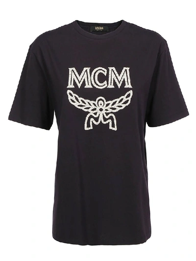 Shop Mcm Logo T In Black