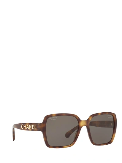 Pre-owned Chanel Square Frame Sunglasses In Brown