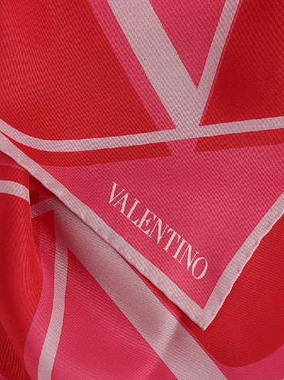 Shop Valentino Vlogo Scarf In Pink