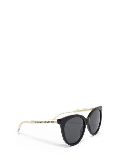 Shop Gucci Eyewear Round Cat Eye Frame Sunglasses In Multi