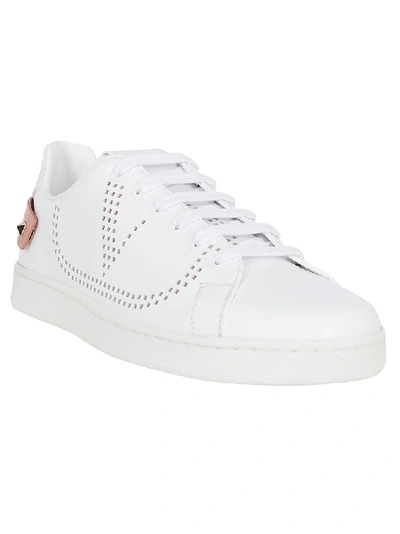 Shop Valentino Garavani Backnet Vlogo Sneakers In White