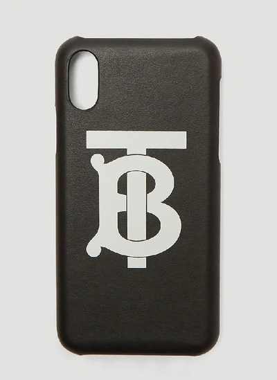 Shop Burberry Logo Iphone X/xs Cover In Black