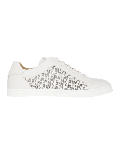 Shop Fendi Logo Lazer In White