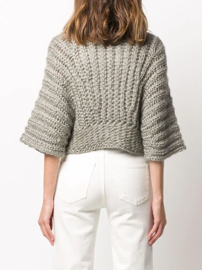 Iris Von Arnim Lucie Knitted Cardigan In Green