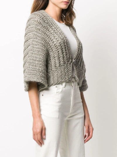Iris Von Arnim Lucie Knitted Cardigan In Green