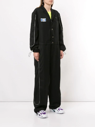 Shop Ader Error Oversized Long Sleeve Jumpsuit In Black