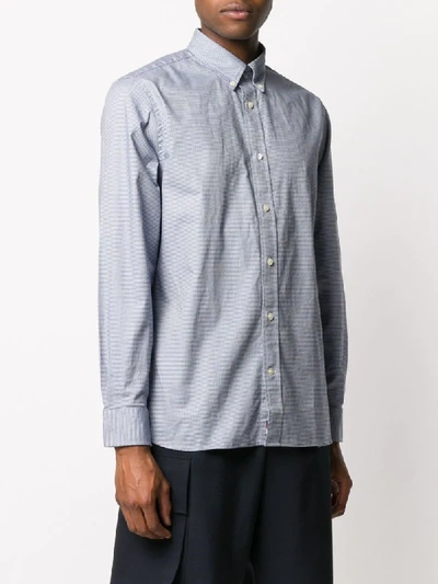 Shop Tommy Hilfiger Long Sleeve Printed Shirt In Blue