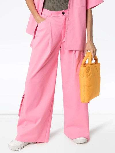 Shop Natasha Zinko Wide-leg Cargo Trousers In Pink
