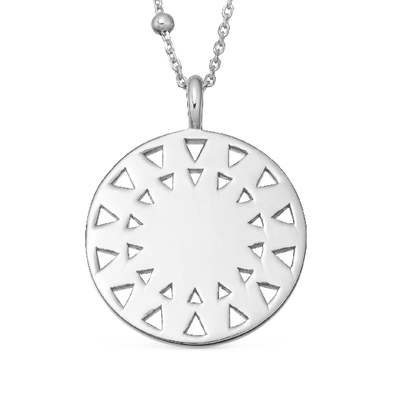 Shop Missoma Silver Large Cut Out Disc Necklace