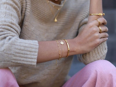 Shop Missoma Star Struck Round Bracelet In Gold