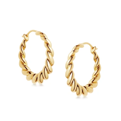 Shop Missoma Graduated Tidal Hoop Earrings In Gold