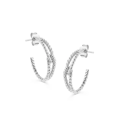 Shop Missoma Twine Hoop Earrings Sterling Silver