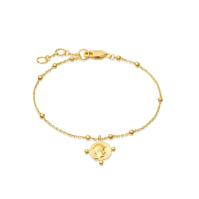 Shop Missoma Lucy Williams Beaded Coin Bracelet 18ct Gold Plated Vermeil