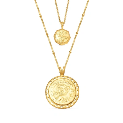 Shop Missoma Lucy Williams Ode To Rome Coin Necklace Set 18ct Gold Plated Vermeil