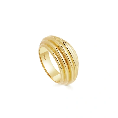 Shop Missoma Lucy Williams Gold Large Ridge Ring