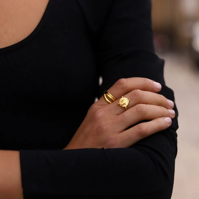 Shop Missoma Lucy Williams Gold Beaded Coin Ring