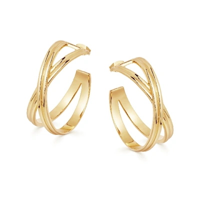 Shop Missoma Medium Infini Hoop Earrings 18ct Gold Plated