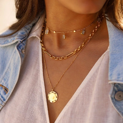 Shop Missoma Gold Cut Out Sun Necklace