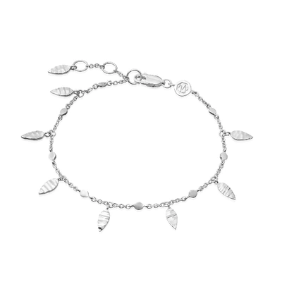 Shop Missoma Silver Leaf Bracelet