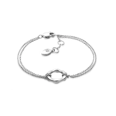 Shop Missoma Silver Molten Bracelet