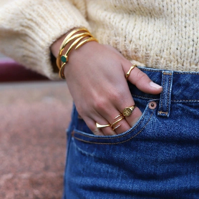 Shop Missoma Gold Pave Claw Lacuna Ring