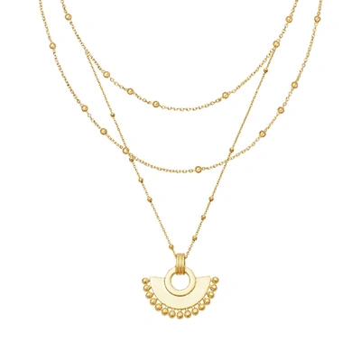 Shop Missoma Zenyu Fan Chain Necklace Set 18ct Gold Plated Vermeil