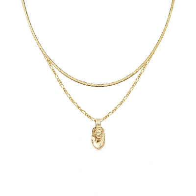 Shop Missoma Gold Cameo Chain Necklace Set