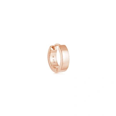 Shop Missoma Rose Gold Single Chubby Huggie In Gold/pink/red